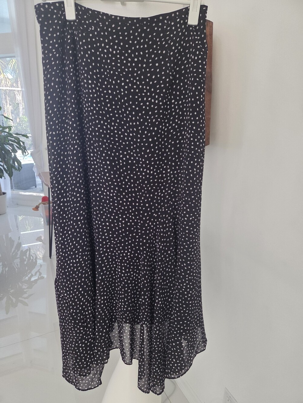 CaBi Black and White Polka Dot Midi Dress - Brand